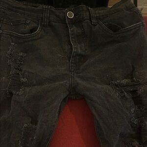 Rugged Black Skinny Jeans for Men